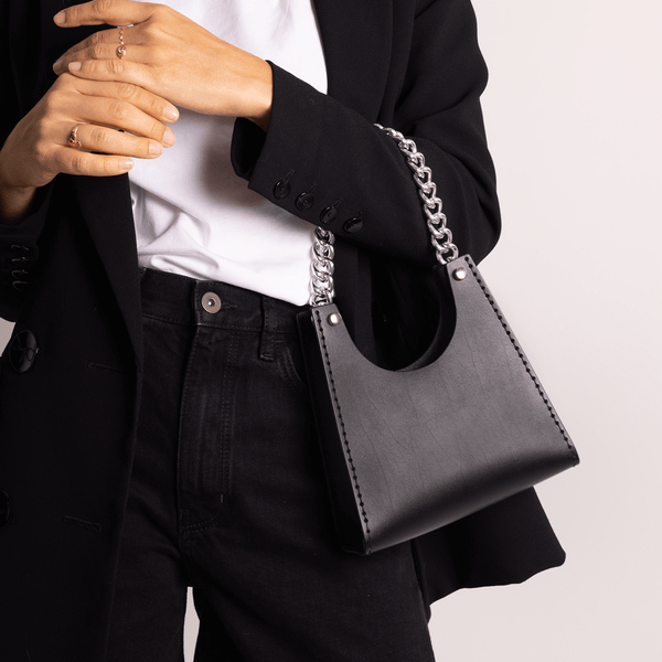 kit couture petit sac main noir natte et galon tatami