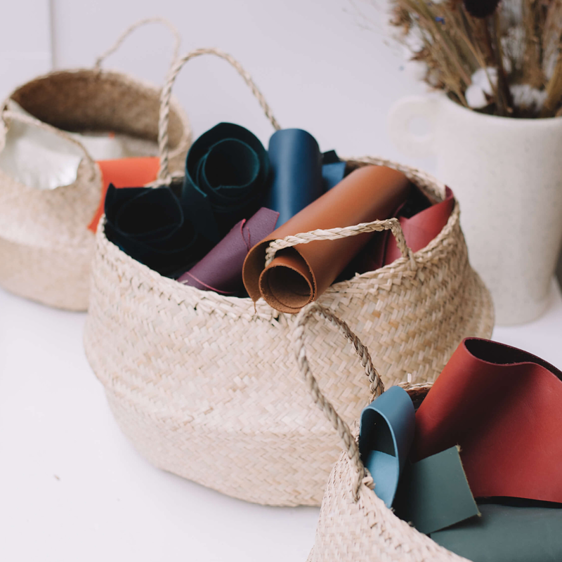 Chutes de cuir upcyclé Pigeoncoq